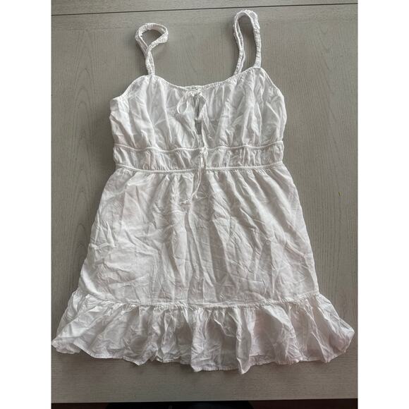 American Eagle White Short Dress Ethereal Cottagecore Romantic Soft Girl (T) - Picture 1 of 6